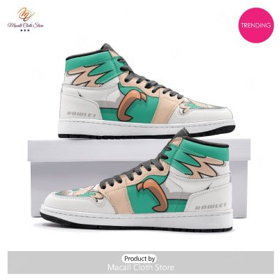 [TRENDING EDITION] Rowlet Pokemon Air Jordan High Top Sneaker - soulcals