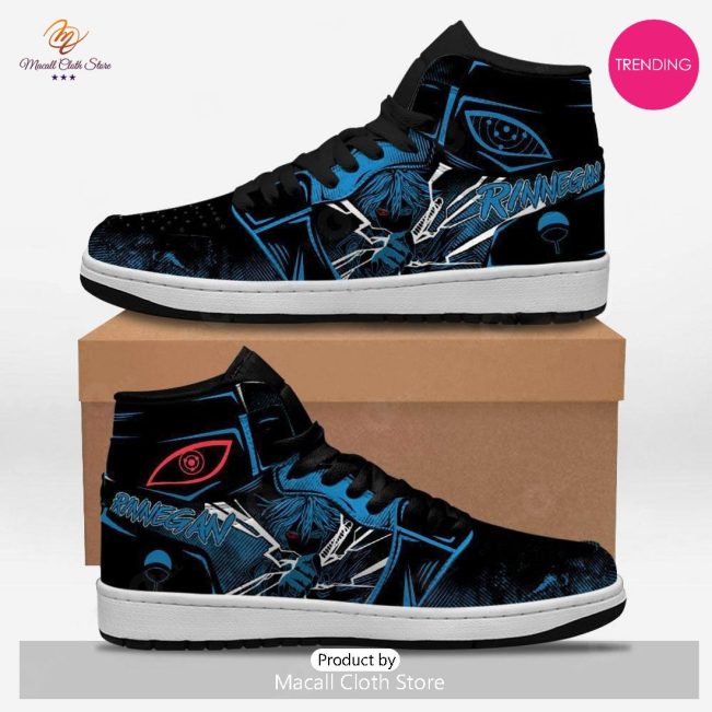 [TRENDING EDITION] Sasuke Skill Rinegan Eyes Air Jordan High Top Sneaker For Naruto Fans - soulcals