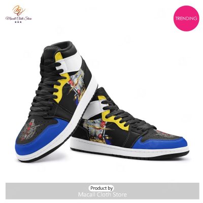 [TRENDING EDITION] Scribble RX-78 Gundam Air Jordan High Top Sneaker - soulcals