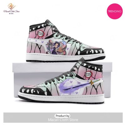 [TRENDING EDITION] Shinobu Kocho Demon Slayer Premium Air Jordan High Top Sneaker - soulcals