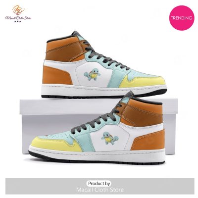 [TRENDING EDITION] Squirtle Pokemon Air Jordan High Top Sneaker - soulcals
