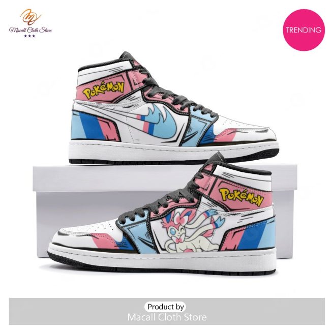 [TRENDING EDITION] Sylveon Pokemon Luxury Air Jordan High Top Sneaker - soulcals