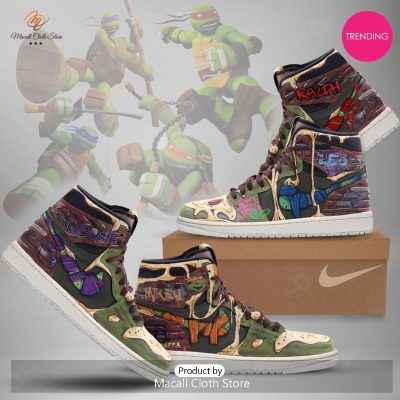[TRENDING EDITION] Teenage Mutant Ninja Turtles Luxury Air Jordan High Top Sneaker - soulcals