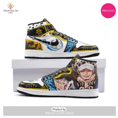 [TRENDING EDITION] Trafalgar Law One Piece Air Jordan High Top Sneaker - soulcals