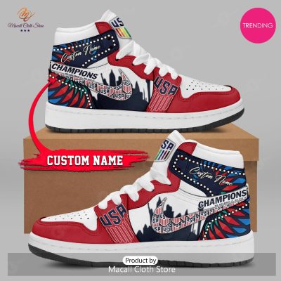 [TRENDING EDITION] US National Soccer Team Concacaf Nations League 2023 Champions Air Jordan High Top Sneaker - soulcals