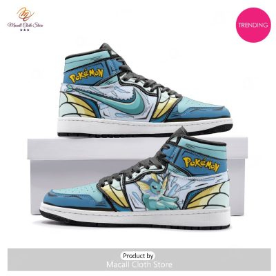 [TRENDING EDITION] Vaporeon Pokemon Luxury Air Jordan High Top Sneaker - soulcals