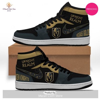 [TRENDING EDITION] Vegas Golden Knights Champions NHL 2023 Luxury Black Air Jordan High Top Sneaker - soulcals