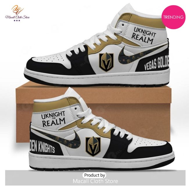 [TRENDING EDITION] Vegas Golden Knights Champions NHL 2023 Luxury White Air Jordan High Top Sneaker - soulcals