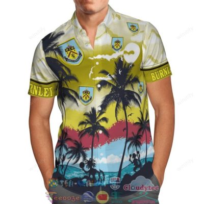 Burnley Fc Palm Tree Hawaiian Shirt Beach Shorts - Hot Sale 2025