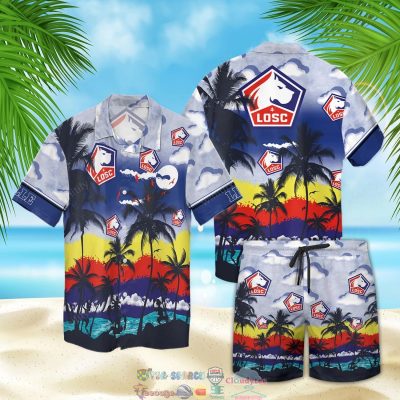 Losc Lille Fc Palm Tree Hawaiian Shirt Beach Shorts - Hot Sale 2025