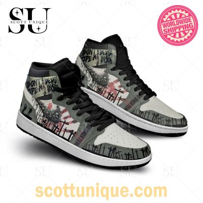 The Walking Dead Nike Air Jordan 1 High Top Sneakers -Soulcals.com
