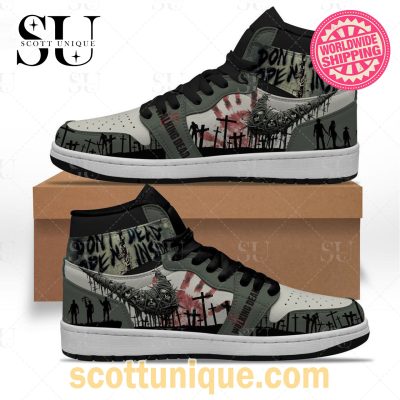The Walking Dead Nike Air Jordan 1 High Top Sneakers -Soulcals.com