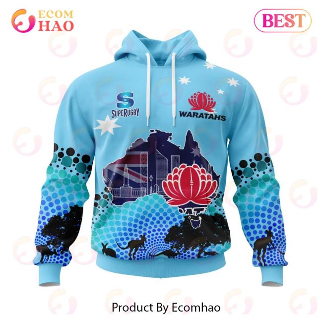 WARATAHS SUPER RUGBY Specialized Concepts For Australia's Day Kits 3D Hoodie -soulcals