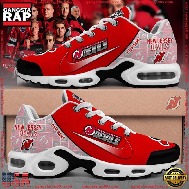 NHL Welcome to New Seasion New Jersey Devils Custom Name Air Max Plus Shoes Running Sneakers - soulcals