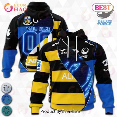 Western Force Super Rugby Mix Jerseys 2023 Personalized 3D Hoodie -soulcals