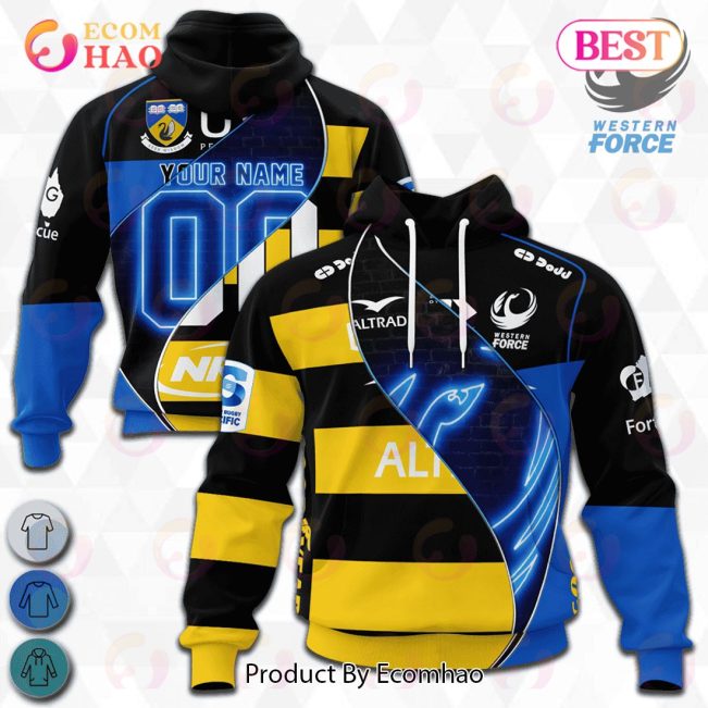 Western Force Super Rugby Mix Jerseys 2023 Personalized 3D Hoodie -soulcals
