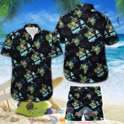 Camping Rv Caravan Hawaiian Shirt And Shorts - Hot Sale 2025
