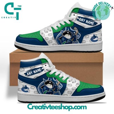 NHL Vancouver Canucks Special Team Mascot Design Air Jordan 1 Sneaker - soulcals.com
