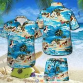 Xpal455x Th160622 14xxxbeagle Surfing Palm Tree Hawaiian Shirt And Shorts3.jpg - demo10