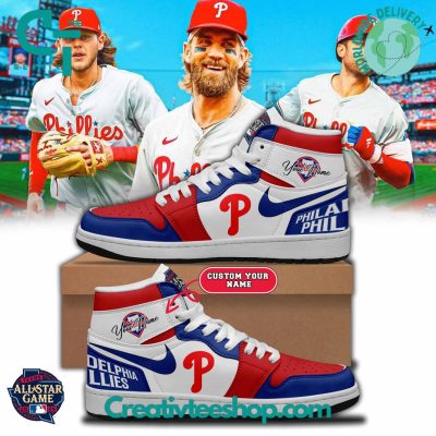 Philadelphia Phillies 2024 MLB All Star Game Air Jordan 1 Sneaker - soulcals.com