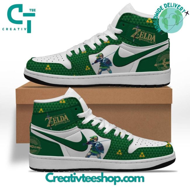 The Legend Of Zelda Breath Of The Wild Air Jordan 1 Sneaker - soulcals.com