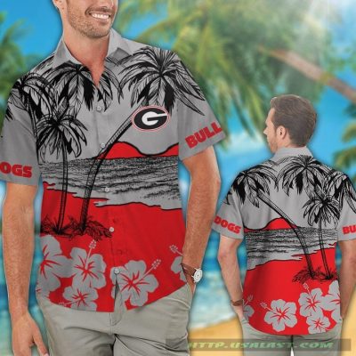 Georgia Bulldogs Hibiscus Hawaiian Shirt Beach Short - Hot Sale 2025