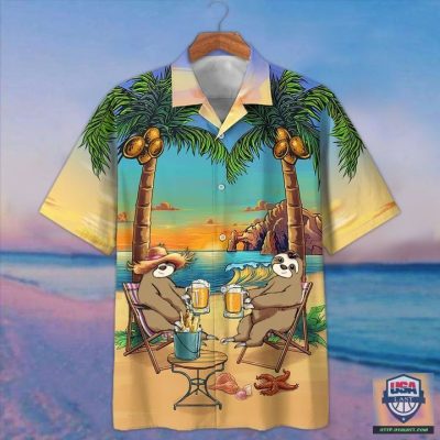 Sloth Chill Out With Beer Hawaiian Shirt Beach Short - Hot Sale 2025