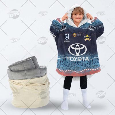 Personalised Indigenous Jersey NRL North Queensland Cowboys oodie blanket hoodie snuggie hoodies for all