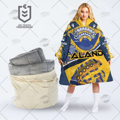 Personalised Indigenous Jersey NRL Parramatta Eels oodie blanket hoodie snuggie hoodies for all family
