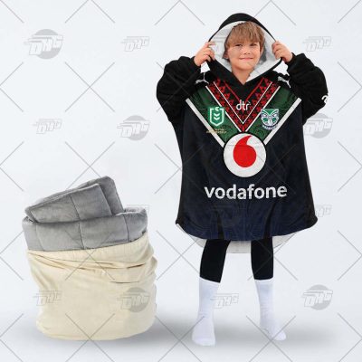Personalised Indigenous Jersey NRL New Zealand Warriors oodie blanket hoodie snuggie hoodies for all family