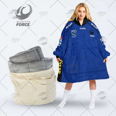 Personalised Super Rugby Western Force oodie blanket hoodie snuggie hoodies