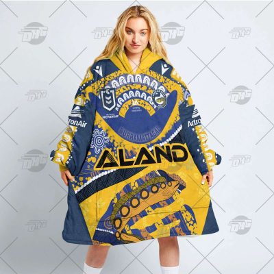 Personalised Indigenous Jersey NRL Parramatta Eels oodie blanket hoodie snuggie hoodies