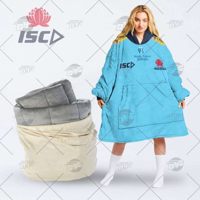 Personalised Super Rugby NSW WARATAHS oodie blanket hoodie snuggie hoodies