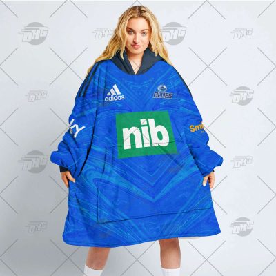 Personalised Super Rugby AUCKLAND BLUES oodie blanket hoodie snuggie hoodies
