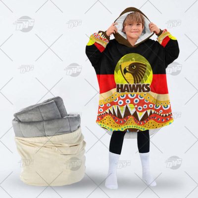 AFL Dinky Di Hawthorn Football Club Lover Aboriginal Flag x Indigenous oodie blanket hoodie snuggie