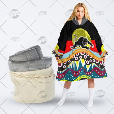 NRL Dinky Di Penrith Panthers Lover Aboriginal Flag x Indigenous oodie blanket hoodie snuggie