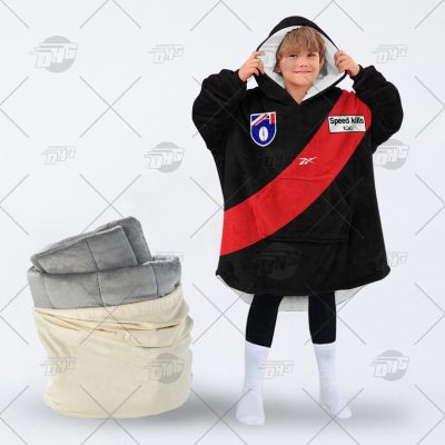 Personalised Essendon Football Club Vintage Retro AFL Guernsey 1989 oodie blanket hoodie snuggie hoodies