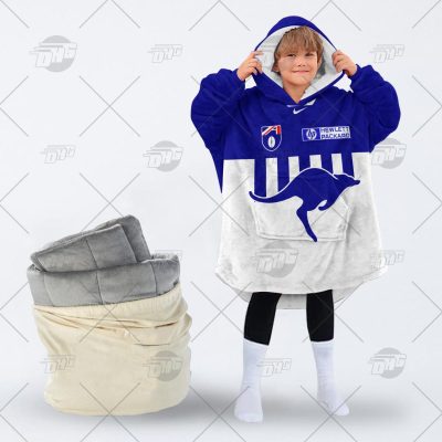 Personalised North Melbourne Football Club Vintage Retro AFL Guernsey 90s oodie blanket hoodie snuggie hoodies