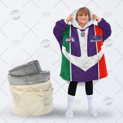 Personalise Fremantle Dockers AFL 2004 Vintage Guernsey oodie blanket hoodie snuggie hoodies