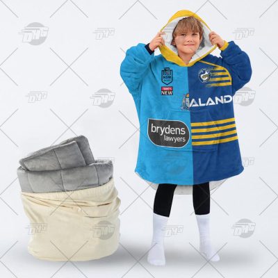 Personalise SOO NSW Blues To NRL Parramatta Eels Half and Half Split Jersey 2022 oodie blanket hoodie snuggie