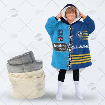 Personalise SOO NSW Blues To NRL Parramatta Eels Half and Half Split oodie blanket hoodie snuggie