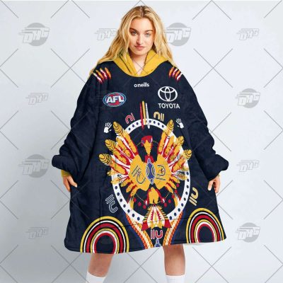 Personalise AFL Adelaide Indigenous oodie blanket hoodie snuggie hoodies