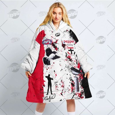 Personalise AFL St Kilda Indigenous oodie blanket hoodie snuggie hoodies