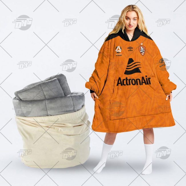 Personalised A league Jersey Brisbane Roar oodie blanket hoodie snuggie hoodies