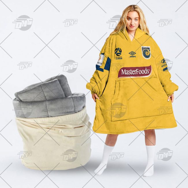 Personalised A league Jersey Central Coast Mariners oodie blanket hoodie snuggie hoodies