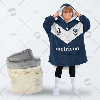 Personalised A league Jersey Melbourne Victory oodie blanket hoodie snuggie hoodies