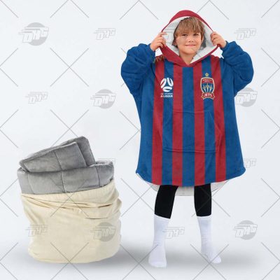Personalised A league Jersey Newcastle Jets oodie blanket hoodie snuggie hoodies