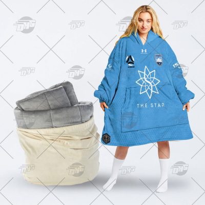 Personalised A league Jersey Sydney FC oodie blanket hoodie snuggie hoodies