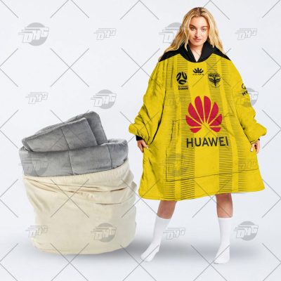 Personalised A league Jersey Wellington Pheonix oodie blanket hoodie snuggie hoodies