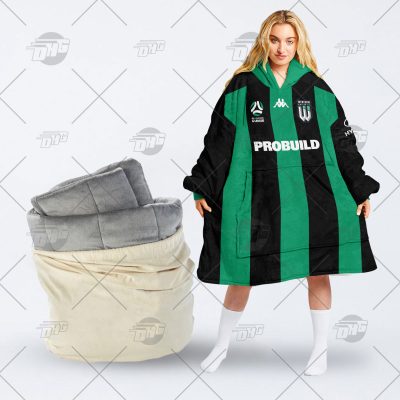 Personalised A league Jersey Western United FC oodie blanket hoodie snuggie hoodies